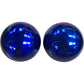 2 Pcs Gazing Globe Décor Sapphire Blue Decorative Garden Ornaments