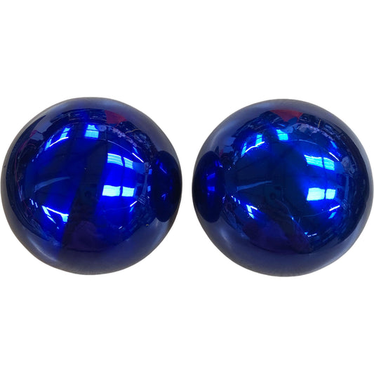 2 Pcs Gazing Globe Décor Sapphire Blue Decorative Garden Ornaments