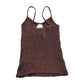 Cropped Brown Knitted Tank Top UKXS Women's Adjustable Straps Summer Style
