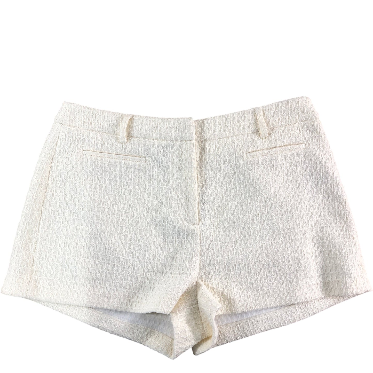 River Island Cream Garden Shorts UK18 Women's Textured High Waisted Fashion