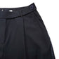 Women's Black Wide Leg Trousers Size UK8 Smart Casual Wear With Button Detail