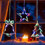 Festive Light Up Christmas Decoration Set Of 3 - Bell Star & Tree