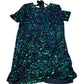 Sequined Dress UK Size 8 Women's Short Sleeve Sequin Party Dress