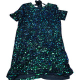 Sequined Dress UK Size 8 Women's Short Sleeve Sequin Party Dress