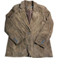 Premium M Women's Brown Suede Jacket Blazer Stylish Elegant Fashion