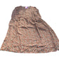 Long Sleeve Dress UK10 Women's Viscose Brown Floral Print