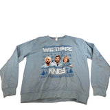 Man City We Three Kings Christmas Sweatshirt Blue Long Sleeve Unisex Large