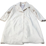Longline Coat Women's Warm Soft Cream Polyester Outerwear UK22