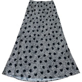 Navy Heart Print Maxi Skirt Size XS