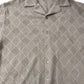 River Island Casual Short Sleeve Shirt Size S Men Beige Patterned Mesh Top