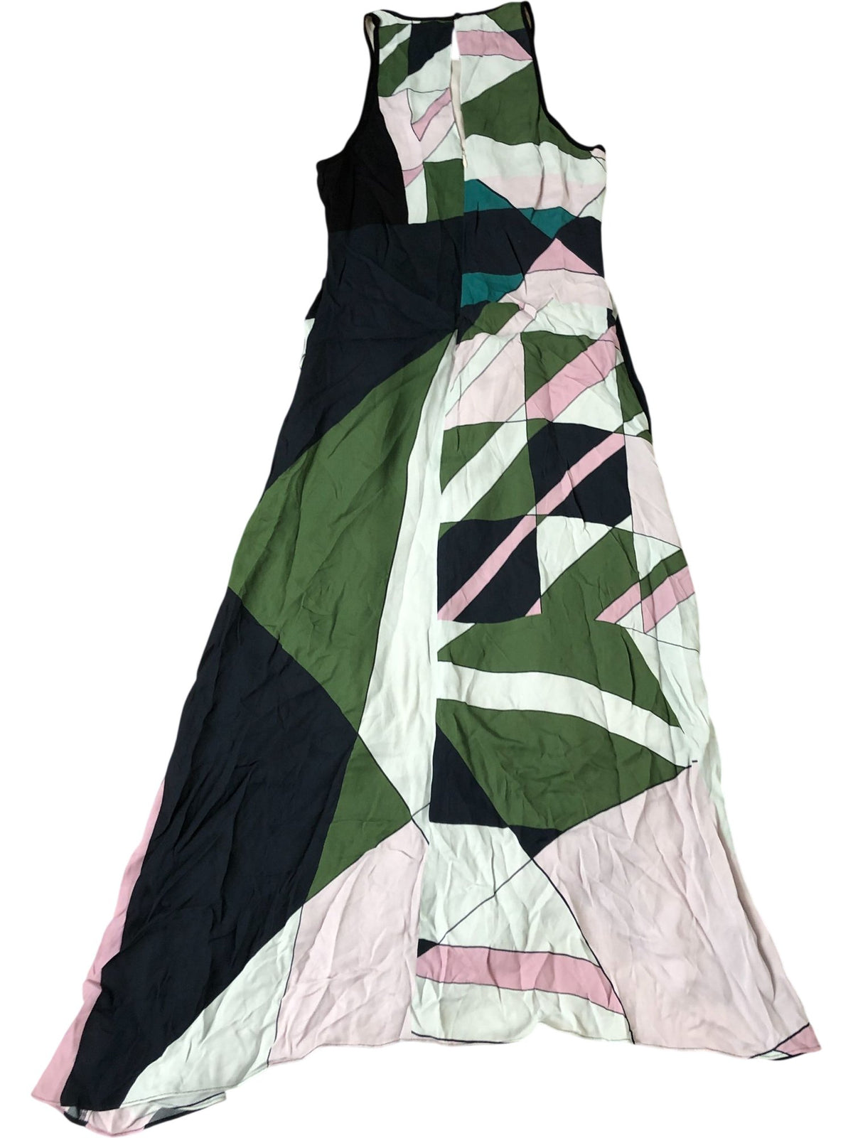 Avia Geometric Print Maxi Dress Multicolour Sleeveless Elegant Size 6