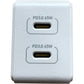 Yoocas White 65W GaN 2 Port Wall Charger USB C Fast Charger Compact Design