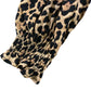 Baukjen Sabrina Printed Blouse UK12 Women's Cognac Leopard Viscose Top
