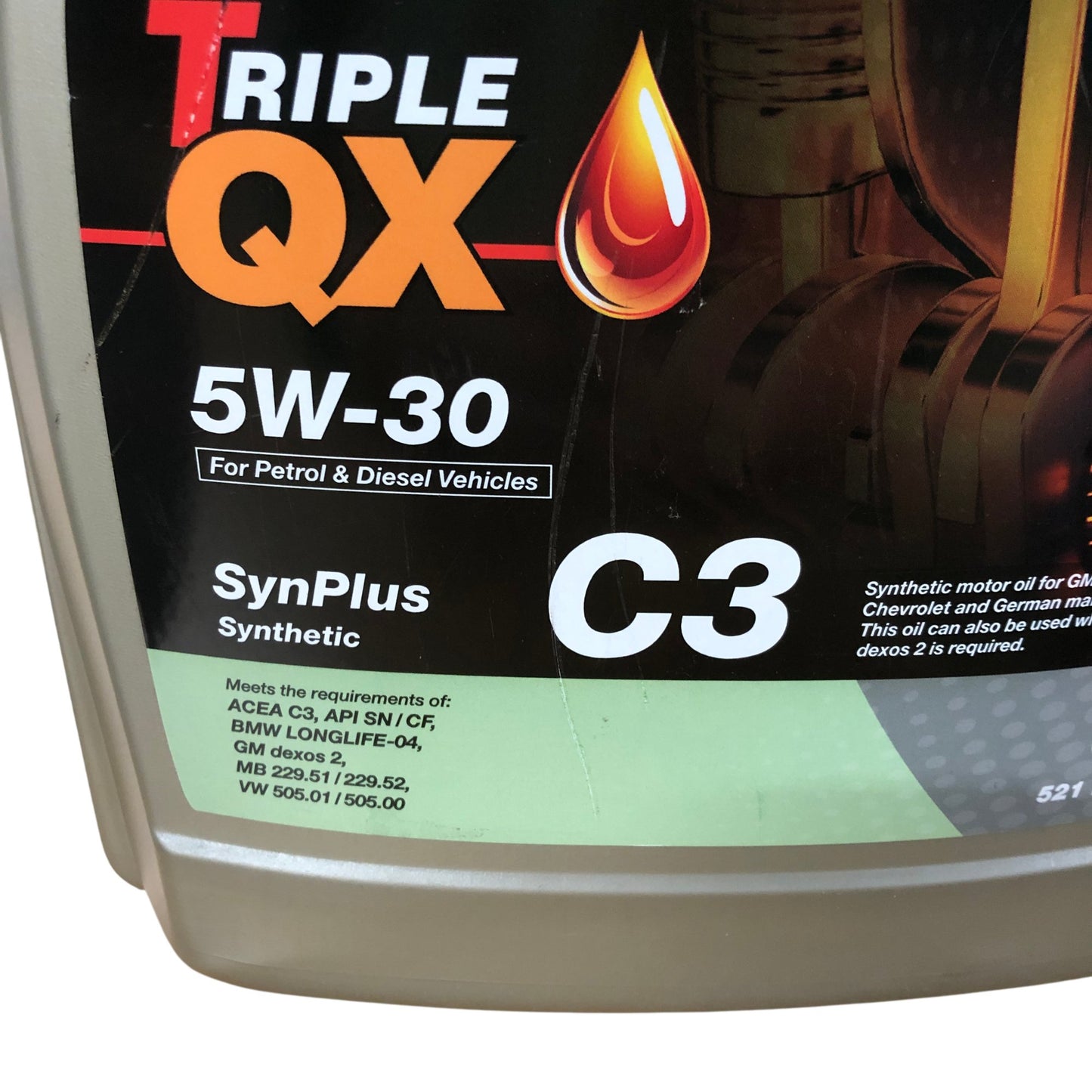 Triple QX 5W30 Synthetic Motor Oil C3 5 Litre Engine Oil For Petrol Diesel Cars
