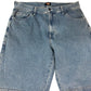 DICKIES 32X32 Men's Blue Denim Straight Leg Jeans Workwear