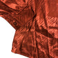FS Collection Copper Red Halter Neck Satin Long Sleeve Blouse UK12 Women's