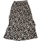 Leopard Print Midi Skirt Women's Elegant Flowy Style Lightweight Size 18