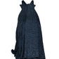 Glitter Maxi Dress UK8 Women's Sleeveless Sparkly Black Evening
