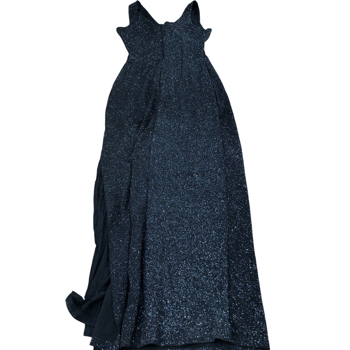Glitter Maxi Dress UK8 Women's Sleeveless Sparkly Black Evening