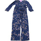 Girls Floral Print Long Sleeve Jumpsuit Size 9-10 Years