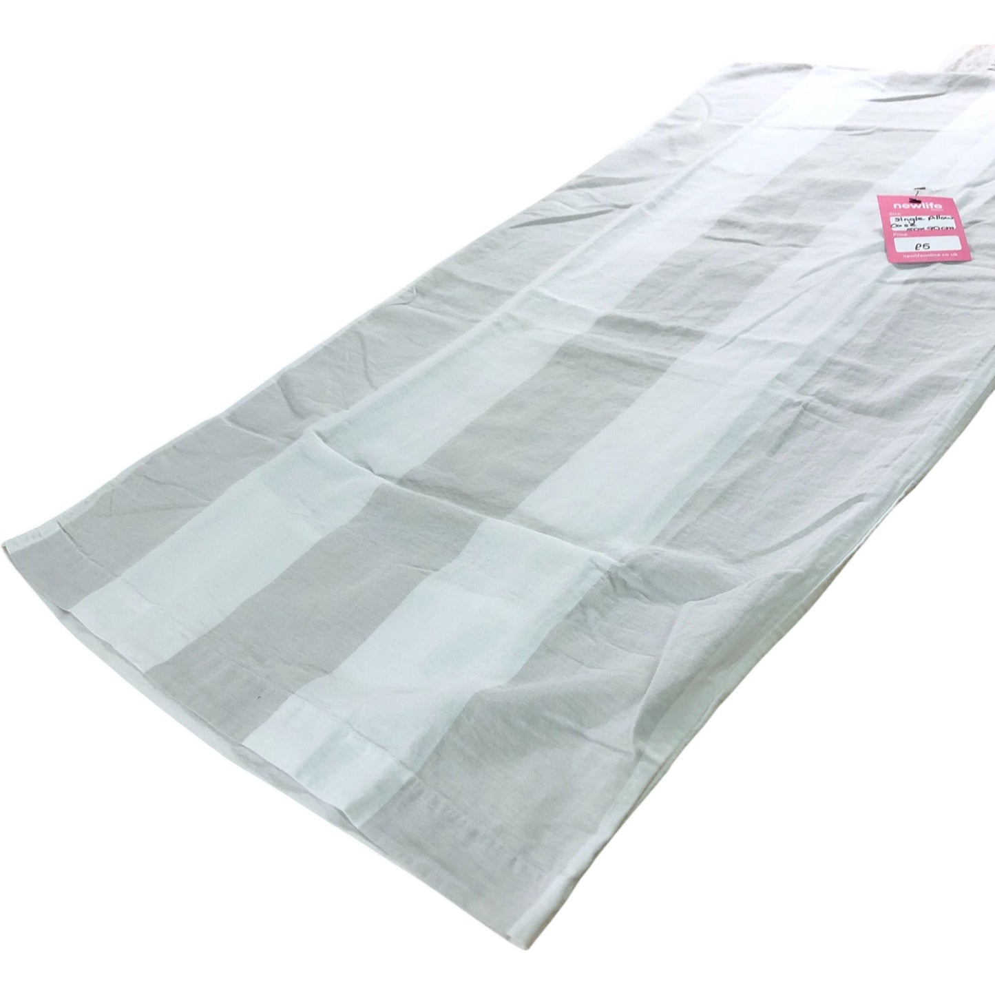 The White Company Super king Cotton Pillowcase 50x90cm Striped