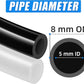 ERGAOBOY Black 8mm 2.8ft Polyurethane PU Air Hose Pipe Tube No Accesories