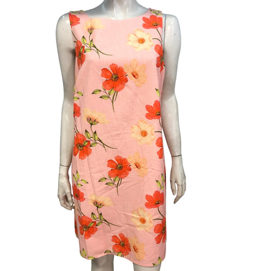River Island Garden Dress UK18 Women's Floral Pink Sleeveless Summer Dress
