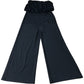 River Island Black Wide Leg Jumpsuit UK6 Women's Sparkly Strapless