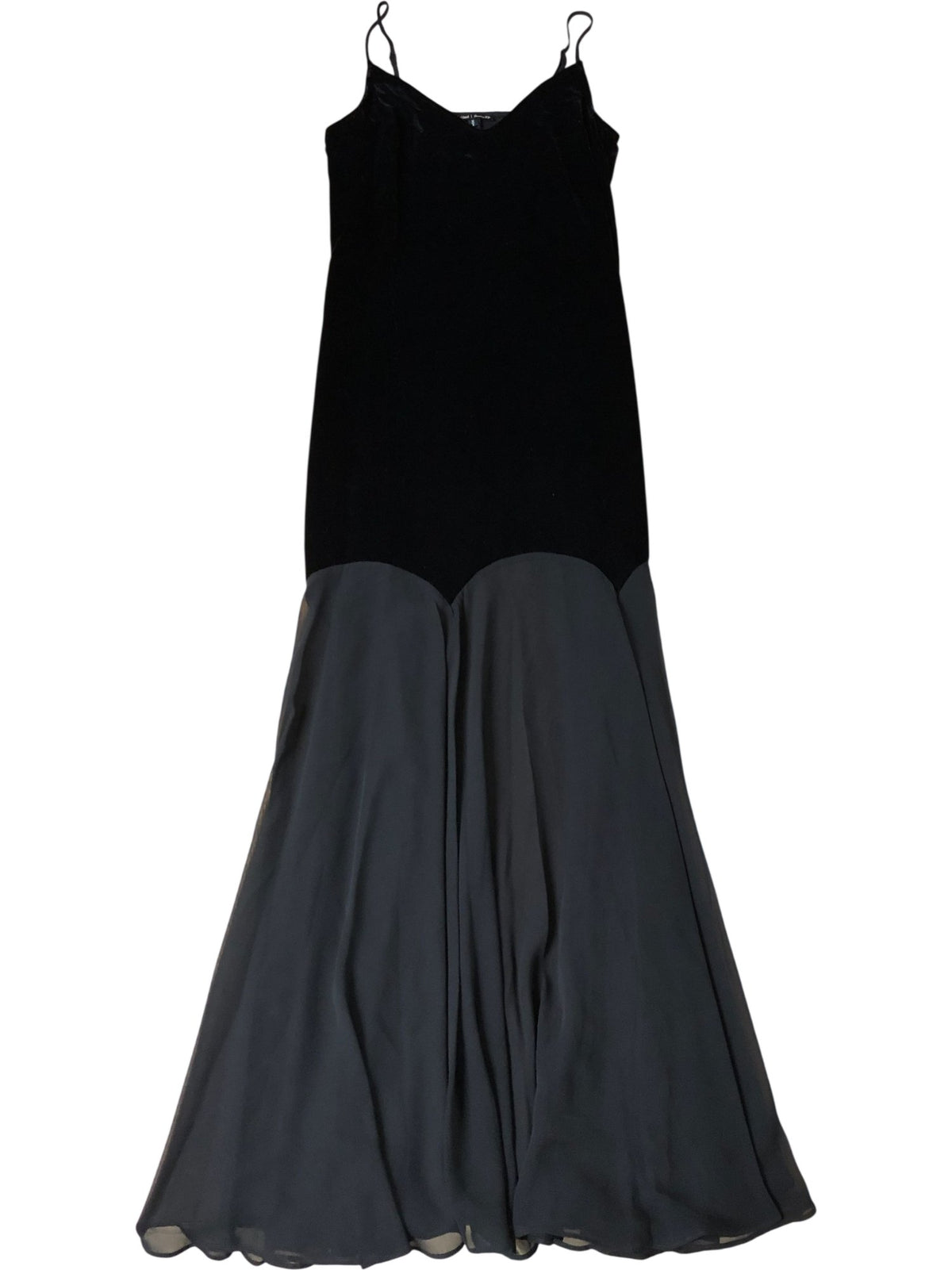 River Island Women's Elegant Black Velvet Maxi Dress Long Length Size 6