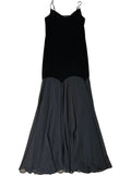 River Island Women's Elegant Black Velvet Maxi Dress Long Length Size 6