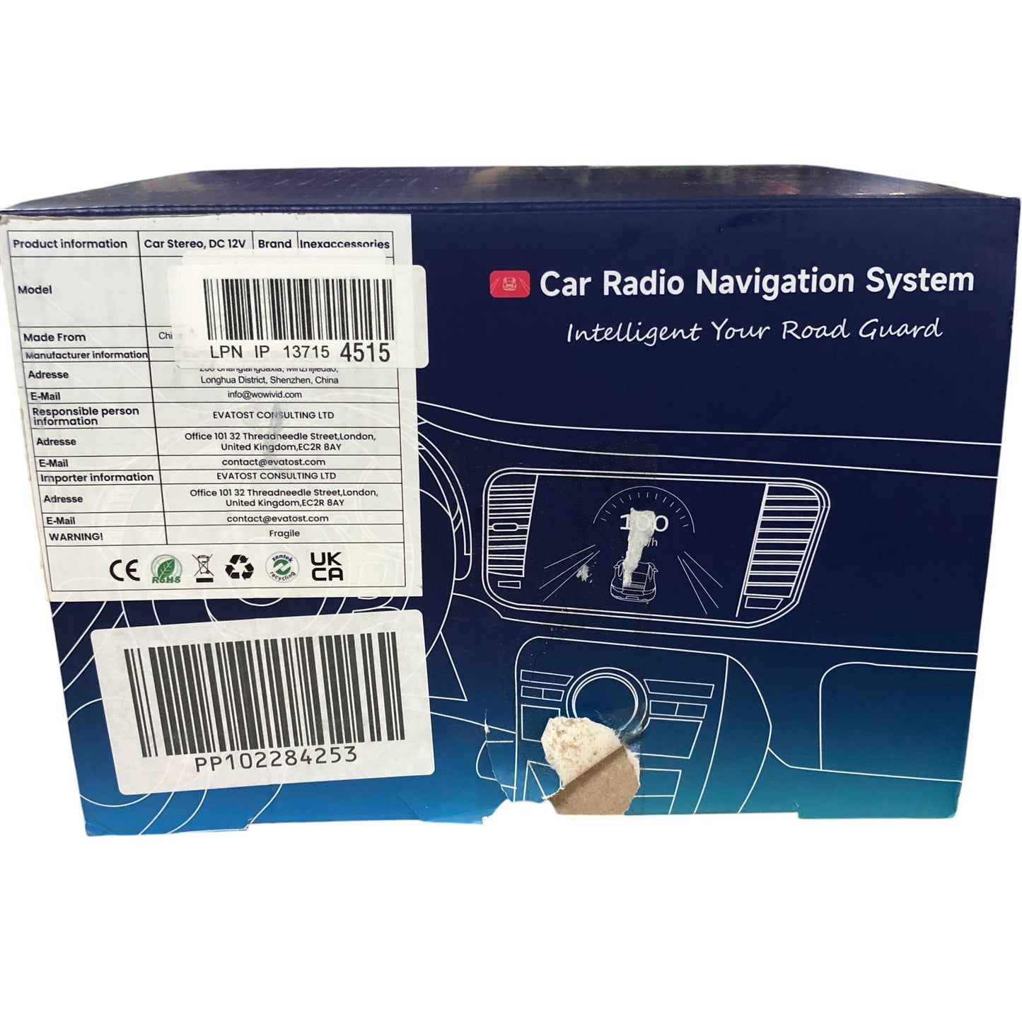 Inexaccessories Car Radio Navigation System 7 Inch Touchscreen Stereo UK