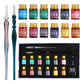 16 Piece Calligraphy Glass Dip Pen Set With Ink Bottles And Gift Box Set
