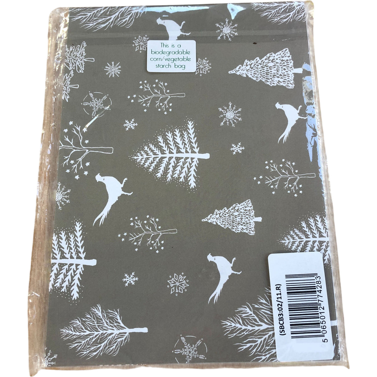Rewrapped Christmas Wrapping Paper Pheasant & Deer 6 Sheets