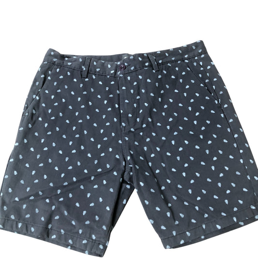 Fluid Shorts Cotton Grey Printed Men's Casual Wear Medium