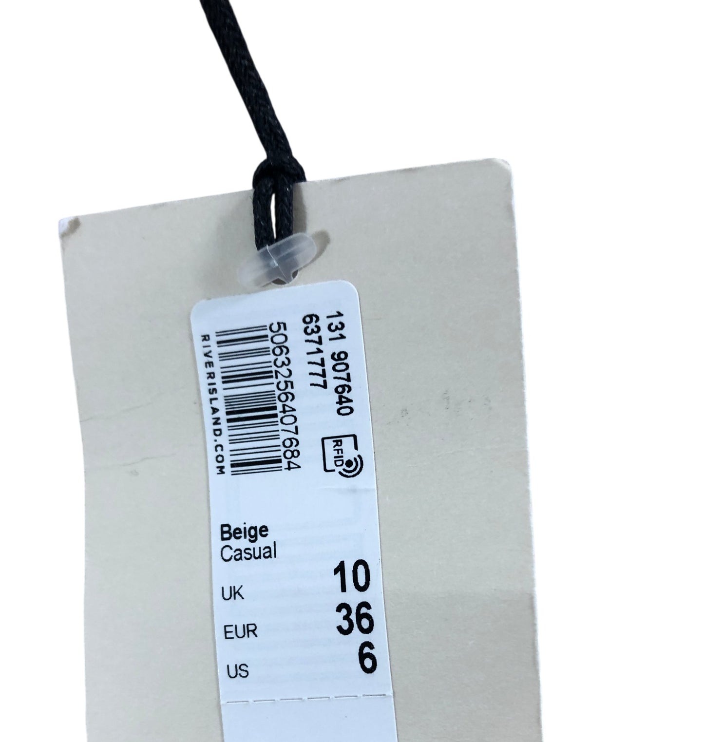 River Island Casual Blouse UK10 Women's Beige Long Sleeve Ruffle Detail Top