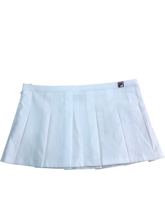 FILA x HAILEY Women's Tennis Skirt UK16 White Pleated Performance Polyester