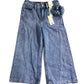 River Island Wide Leg Jeans UK6 Years Mid Rise Casual Light Blue Denim Set