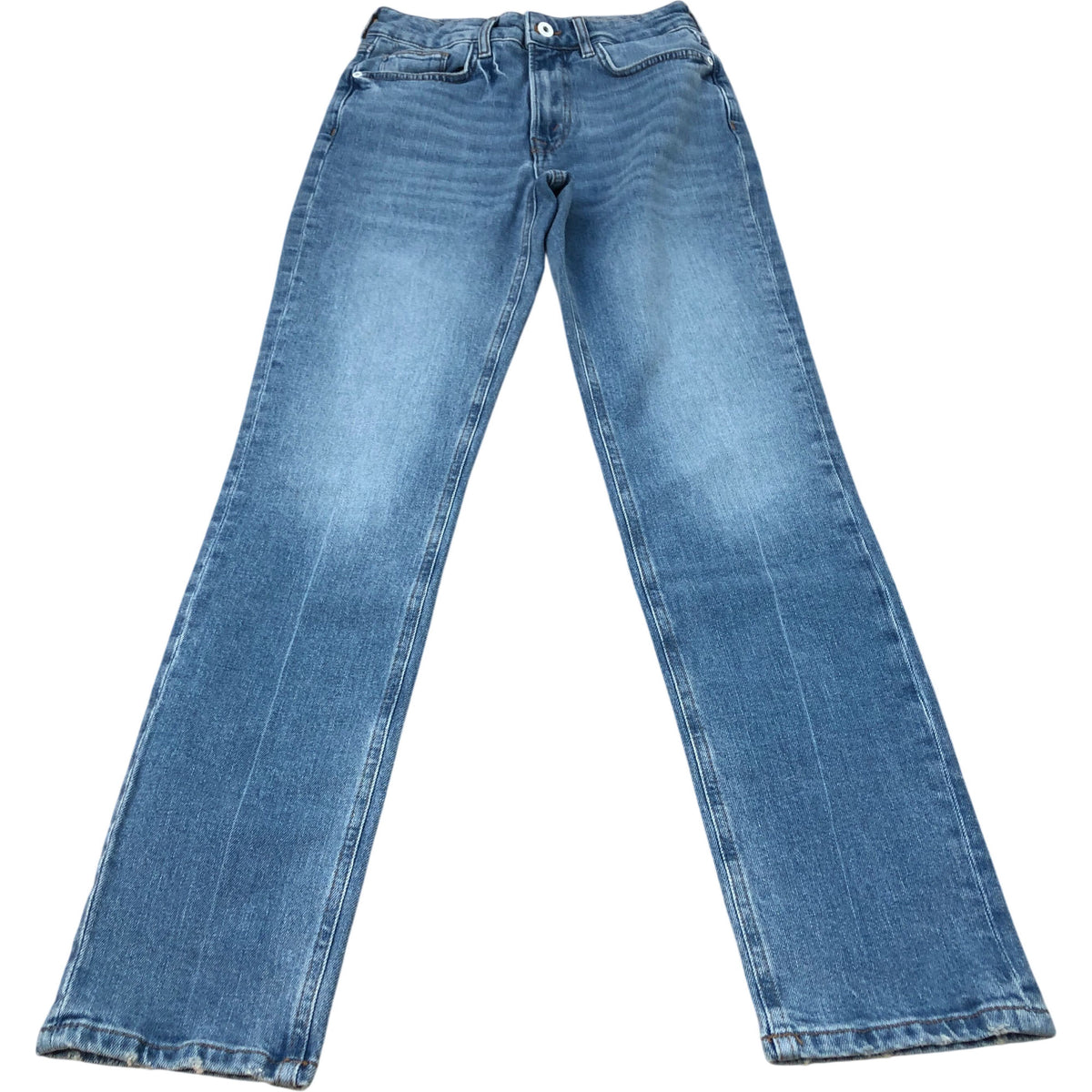 River Island Straight Leg Jeans Women's Light Blue Comfort Stretch Denim