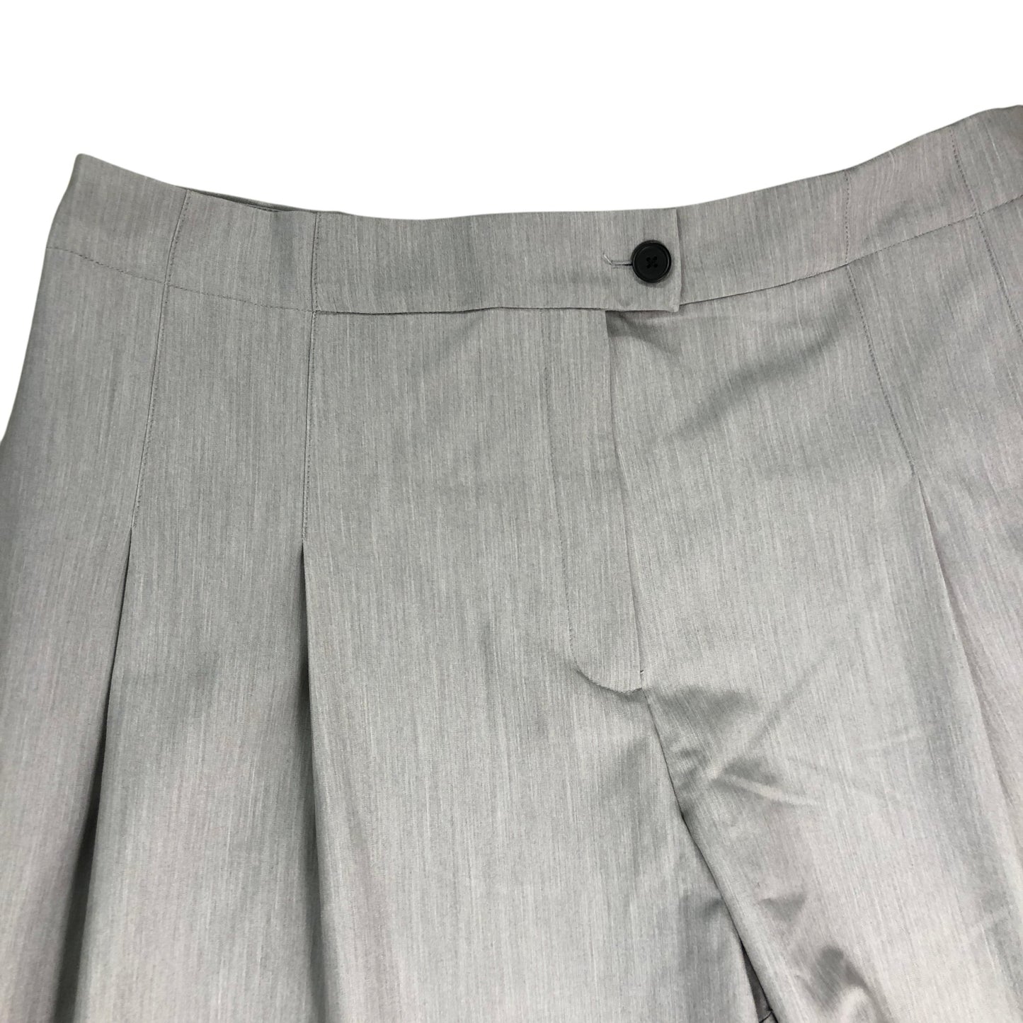 River Island Studio Grey Trousers UK18 Women's Pleated Wide Leg Smart Fit
