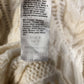 River Island Knitted Sweater Women's Cream Cable Knit Ruffle Detail Jumper