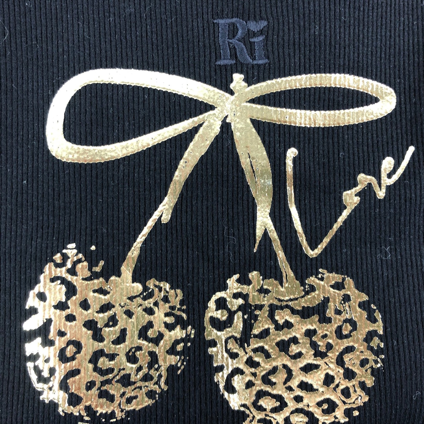 River Island Girls Black Tank Top Age 13-14 Years Leopard Print Design