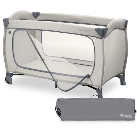 Hauck Sleep N Easyfold Portable Travel Crib Baby Bed Grey Lightweight Compact