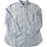 Crew Clothing Company Relaxed Fit Shirt Women's Light Blue Striped Cotton Size 8