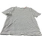 White Striped Relaxed T-Shirt - Size 10