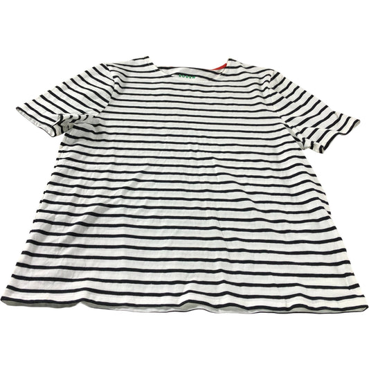White Striped Relaxed T-Shirt - Size 10