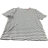 White Striped Relaxed T-Shirt - Size 10