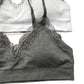 Three Pack Wire Free Bralettes Olive Black White