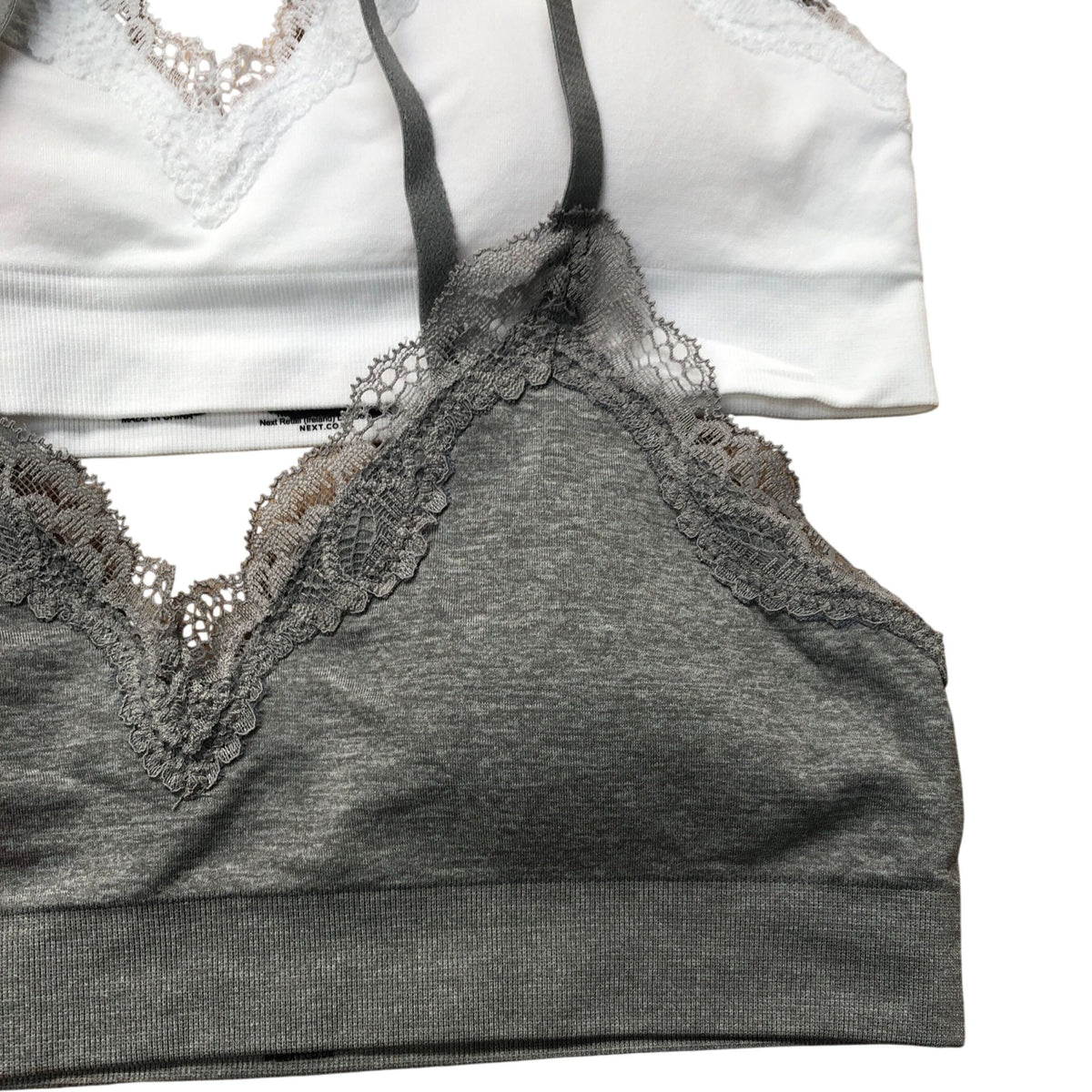 Three Pack Wire Free Bralettes Olive Black White