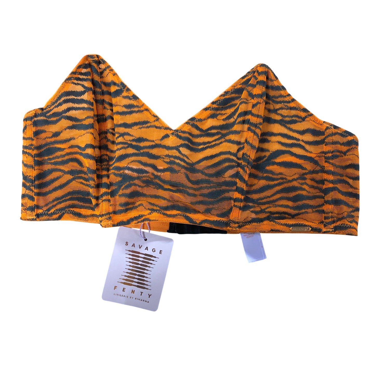 Savage X Fenty Medium Tiger Print Crop Bra Women's Lingerie New with Tags