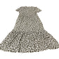 Short Sleeve Midi Dress Women's Patterned Cotton Modal UK12